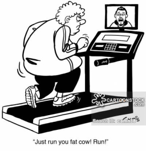 'Just run you fat cow! Run!'